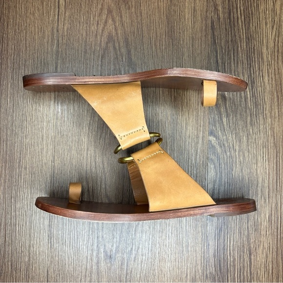 Tory Burch Tan Toe-Ring Sandals with Gold Accent - Picture 5 of 9